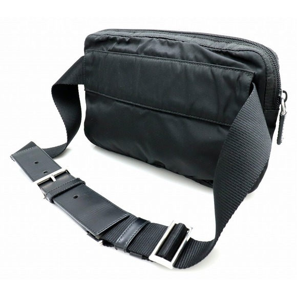 Prada Nero Nylon Bag Waist Leather Bag Black Body - Picture 1 of 9